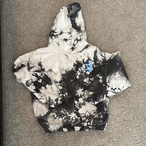 Tie-Dye Hoodie - Black and White
